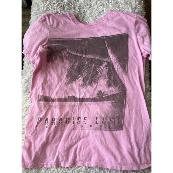 Rebels & Nomads Sz. S Adult “ Paradise Lost” Pink Tee. Cute, Fun - Picture 1 of 6